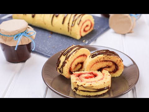 Rulada cu gem | Cum sa faci o rulada pufoasa din 4 ingrediente | Reteta simpla de rulada