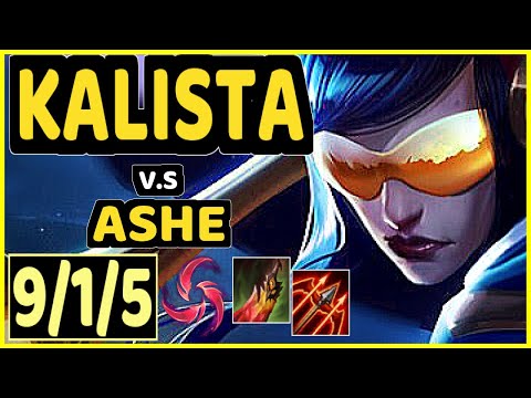 LUGER (KALISTA) vs ASHE - 9/1/5 KDA BOTTOM ADC CHALLENGER GAMEPLAY - EUW