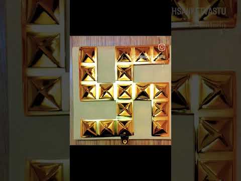 Ssv brass pyramid swastik 9 inch 1180 gm thickness-1.3 cm