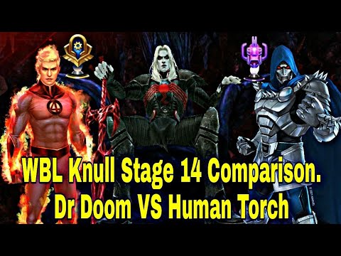 Doctor Doom VS Human Torch WBL Knull Stage 14 Comparison - Marvel Future Fight