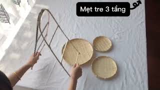 Mẹt tre tầng, mẹt tre 1, 2, 3 tầng đựng đồ decor trang trí chụp ảnh