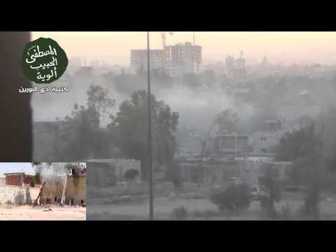 استهداف كتيبة ذي النورين بقذائف الهاون قوات النظام التي تحاول التسلل إلى حي جوبر في مدينة دمشق