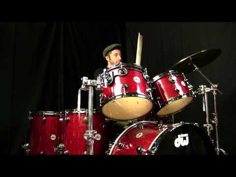 DW Collectors Series Drum Set with Ruby Glass Finish