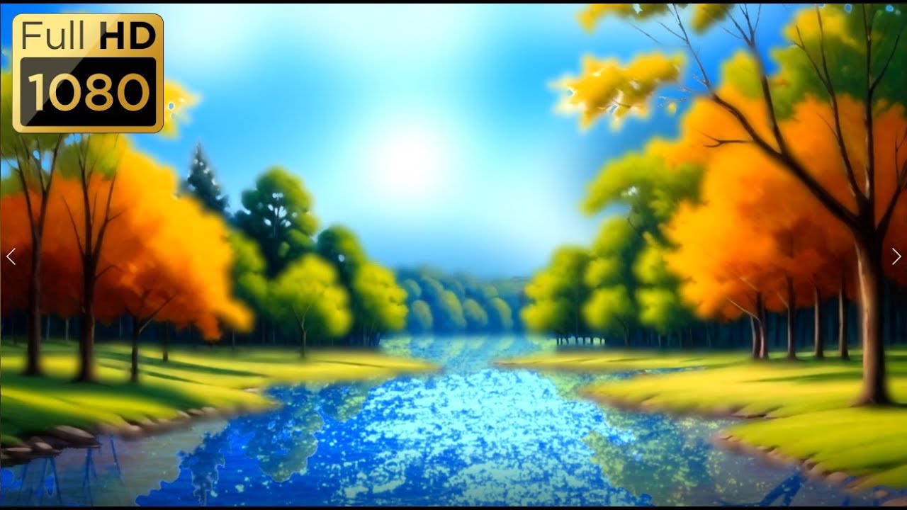 Cartoon Background - Autumn landscape.