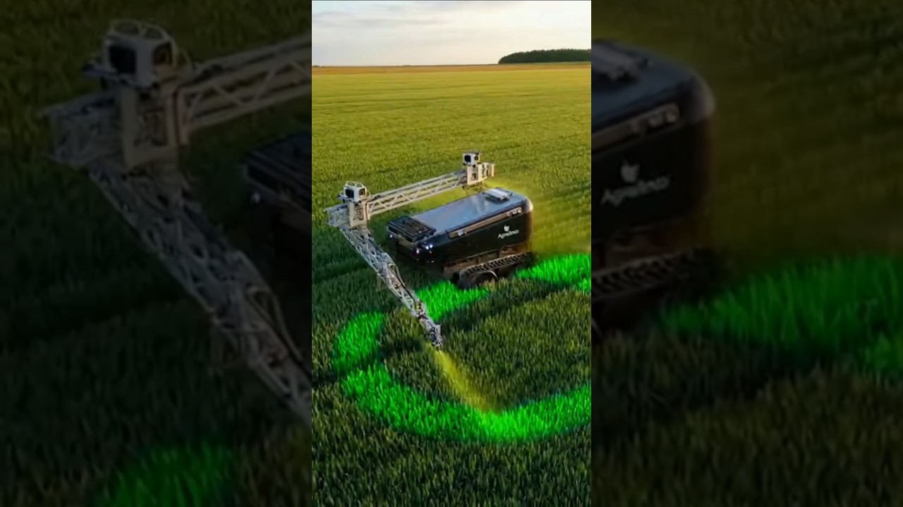 Robot Painting Eco-Friendly Logos on Crop Fields