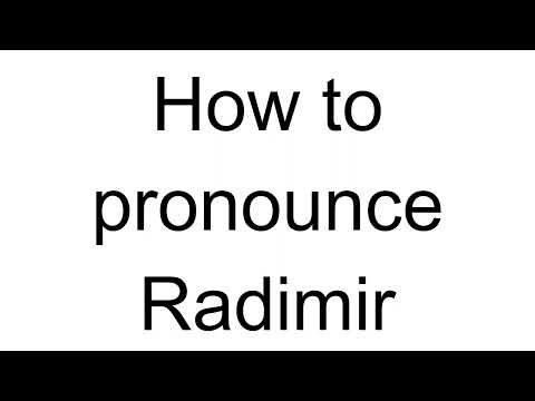 How to Pronounce Radimir (Croatian)