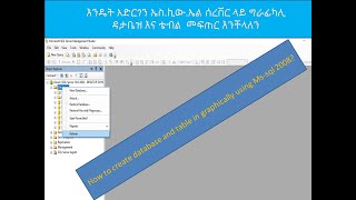 how to create database and table graphical interface using Ms-Sql server 2008 part 2