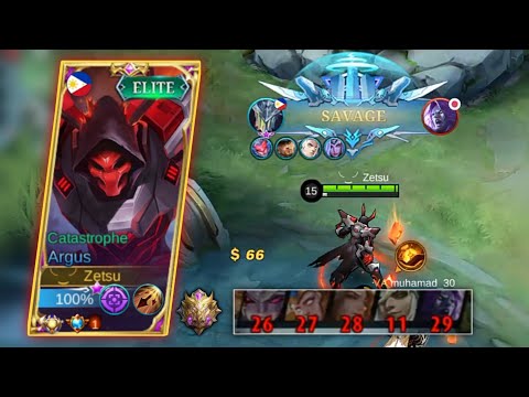 ARGUS SAVAGE!!! ARGUS INSANE DAMAGE BUILD | (NON-STOP HERO SKILL CLASH) 🔥 MLBB