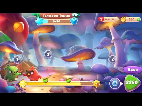 @AngryBirds Angrybird Journey land 9 Toadstool Towers Cross Level 2246 To 2250 V#598