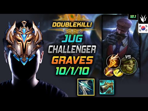 Challenger Graves Jungle vs Ivern - 챌린저 정글 그레이브즈 돌풍 기발 - LOL KR 12.1