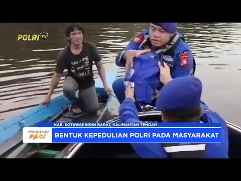 DITPOLAIRUD POLDA KALTENG BERIKAN BANSOS KEPADA MASYARAKAT DI DAS KUMAI