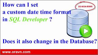 How to customise date time format in SQL Developer?