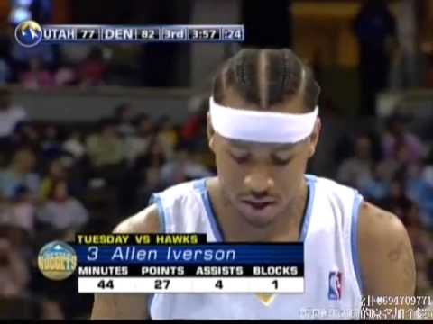 [original]08 VS Jazz Allen Iverson 28 points 9 assists and Carmelo Anthony 23 points 2 assists