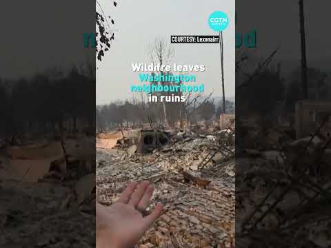 Wildfire leaves Washington neighborhood in ruins