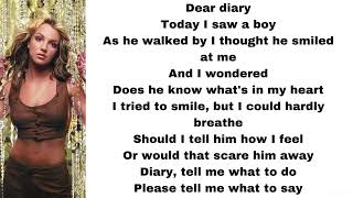 Britney Spears - Dear diary (lyrics)