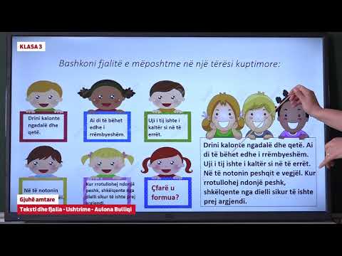e Mesimi Klasa 3 - 3000 Gjuhë amtare - Teksti dhe fjalia - Ushtrime