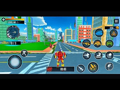 Turtle Robot Car Transform - Helicopter Robot Games - Android Gameplay