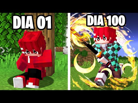 SOBREVIVI 100 DIAS NO MELHOR MOD DE KIMETSU NO MINECRAFT - O FILME