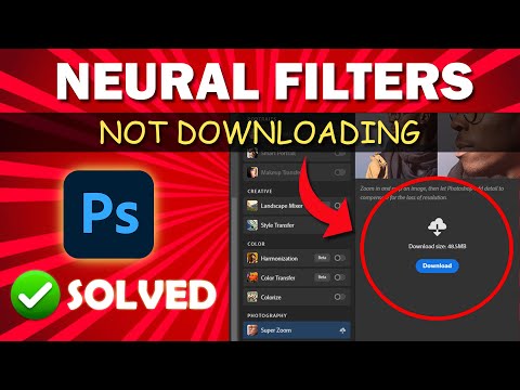 Neural Filters not downloading Photoshop Problem Solved Urdu/Hindi