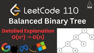 Balanced Binary Tree | LeetCode 110 | Brute Force O(N^2) to Optimal O(N) | Height Optimization DFS
