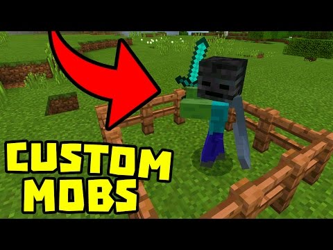CUSTOMIZE MOBS using COMMAND BLOCKS in MINECRAFT POCKET EDITION!!!