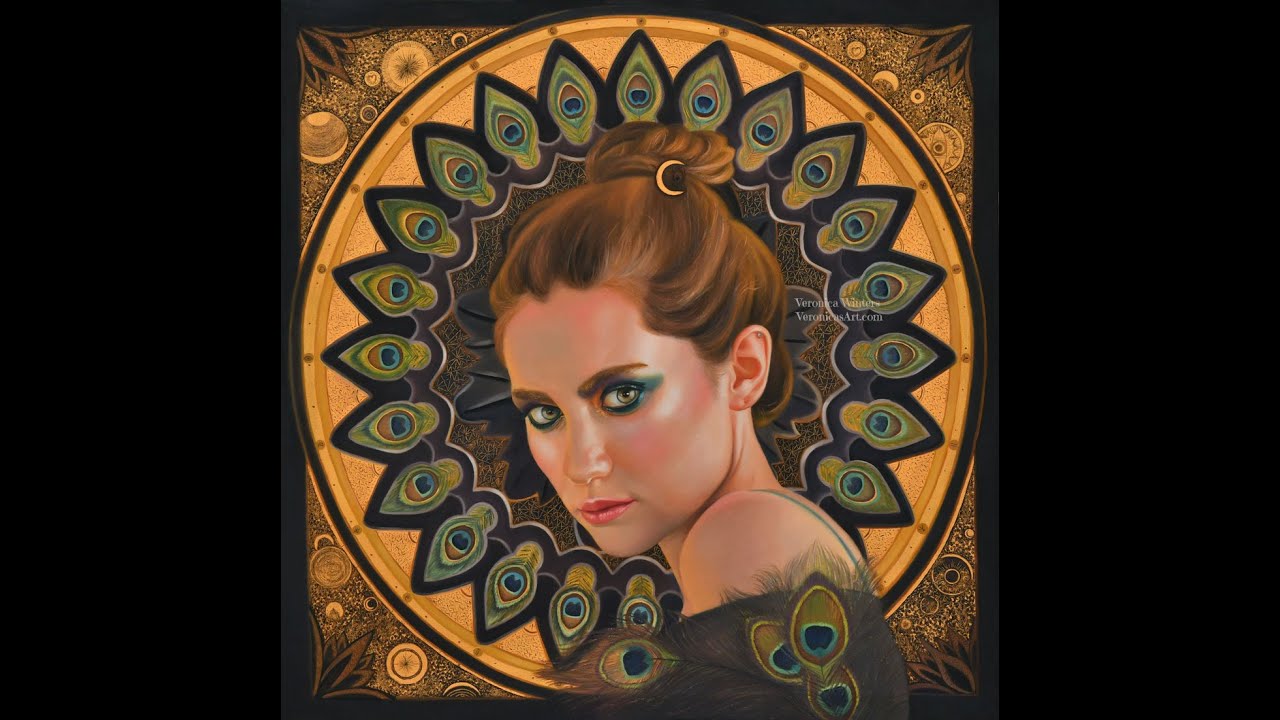 Surreal portrait painting tutorial time lapse by Veronica Winters