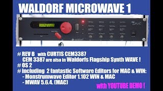 Video thumbnail for Waldorf Microwave 1 Demo: Pads Strings Analog Brass by Rob World