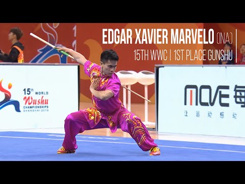 [2019] Edgar Xavier Marvelo [INA] - Gunshu - 1st - 15th WWC @ Shanghai Wushu Worlds