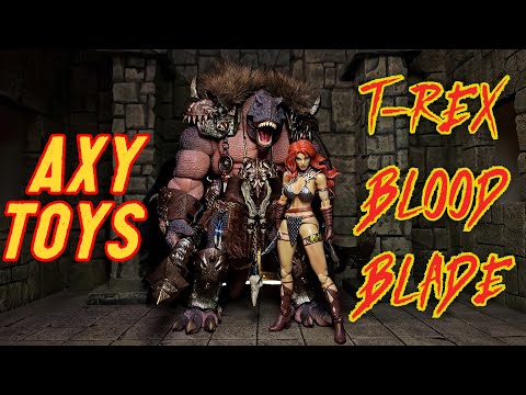 2023 AxyToys Dinosaur Battlefield T-Rex Blood Blade Figure! MASSIVE DINO POWER! SCALE + POSING! WOW!