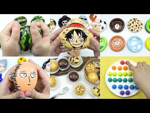 😴1Hour Clay Cracking Compilation #24 - Stress Relief II Insomnia treatment II ASMR #claycracking