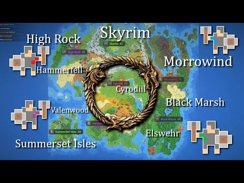 All The Elder Scrolls Provinces Fight Over Tamriel For 250 Years! - WorldBox Battle Royale