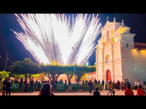 Fuegos artificiales en Jacaltenango