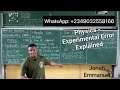 Experimental Errors Meaning Of Error Types Of Errors Examples And Solution To Error Questions