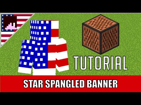 Jon0201 Musicraft - Star Spangled Banner Minecraft Noteblock Tutorial | USA National Anthem Noteblock Tutorial