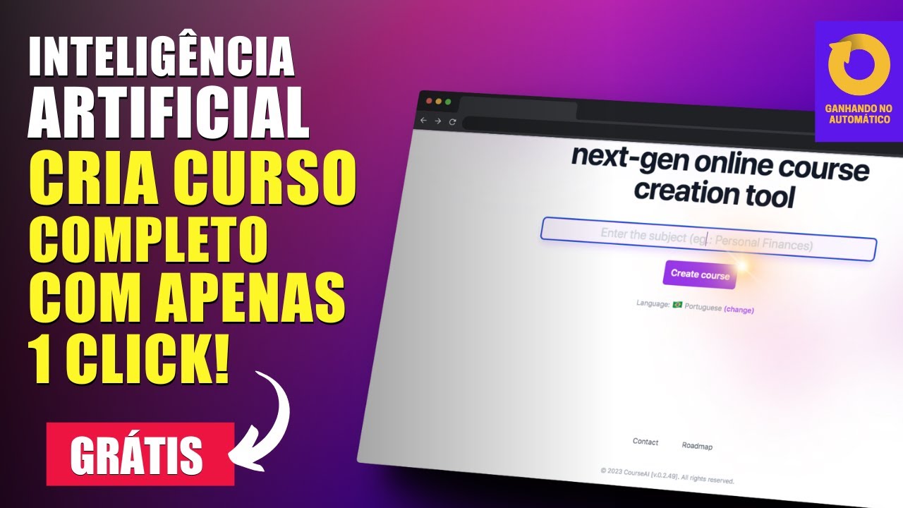 Essa inteligência artificial cria o curso, você vende e ganha dinheiro online, simples assim.