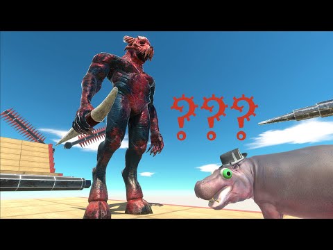 Protect Hippos From The Attack Of Kozarog The Demon, Romanus, Angry Joe, Wolverilla, Elephant, T-rex