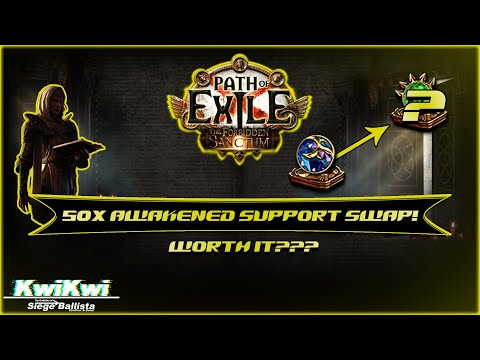 Path of Exile [PoE] 3.20 - 50x Awakened Support Gem Swap - Beast Craft