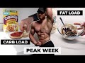 PEAK WEEK SCIENCE | Fat & Carb Loading | Full Day of Eating 3800 Calories