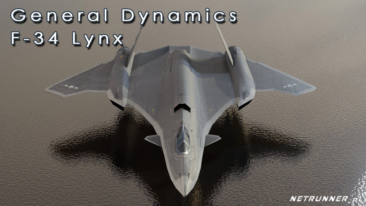 General Dynamics F-34 Lynx concept fighter 3D Model