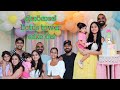 ක්‍රිෂාර්යා ගේ lotus tower cake එක | Krisharyas 2nd birthday | mini celebration with famil