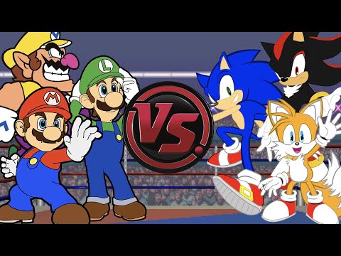 MARIO vs SONIC: CARTOON RAP WAR! (Super Mario vs Sonic The Hedgehog Rap Battle) | CARTOON RAP ATTACK