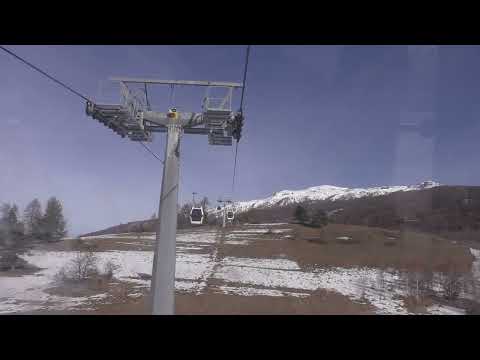 (04/01/2023) Risalita integrale cabinovia Leitner "Cesana - Ski Lodge" - Cesana (TO)