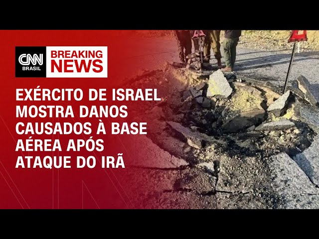 Exército de Israel mostra danos causados à base aérea após ataque do Irã | CNN BRASIL