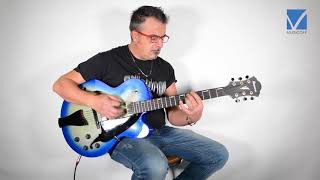 Video thumbnail for Ibanez AFC155 Jet Blue Burst Video Test by Musicoff - Where Music Matters