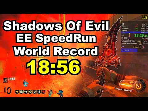 Shadows Of Evil Easter Egg SpeedRun World Record Solo any % 18:56