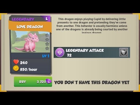 ❤ How to breed LEGENDARY LOVE Dragon. Dragon mania legends.