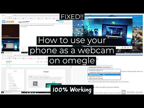 On Omegle | How to use your mobile phone camera as a webcam | 100% working | Hindi Tutorial | 2021