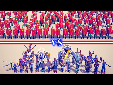 PRESENT ELF Team vs NEW MELEE Team - Totally Accurate Battle Simulator TABS