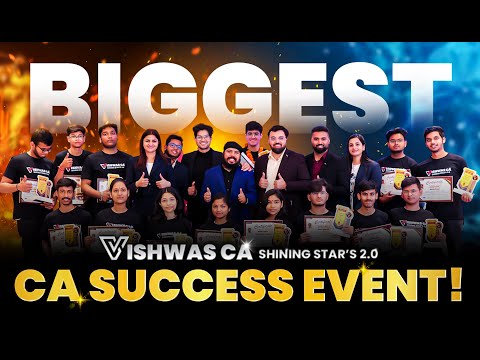 VISHWAS CA SHINING STAR'S 2.0 JAN 2025🤩🤩 | CA Foundation Biggest CA Success Event! #vishwas_ca