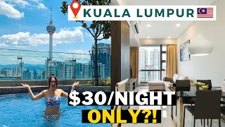 WHAT $30 GETS YOU IN MALAYSIA | Kuala Lumpur Apartment Tour | Malaysia Hotel vs. Apartment 2022 4K